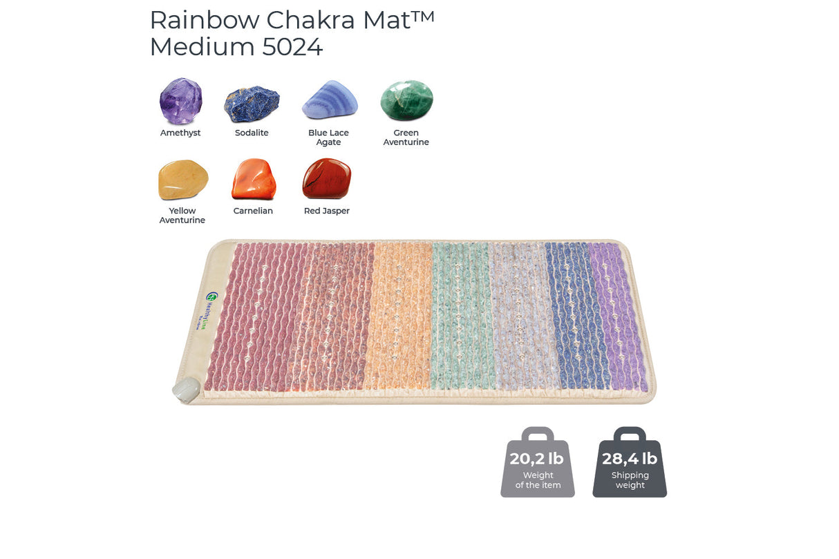 HealthyLine Rainbow Chakra Mat Medium 5024 Firm - Photon PEMF Inframat Pro 3rd Edition