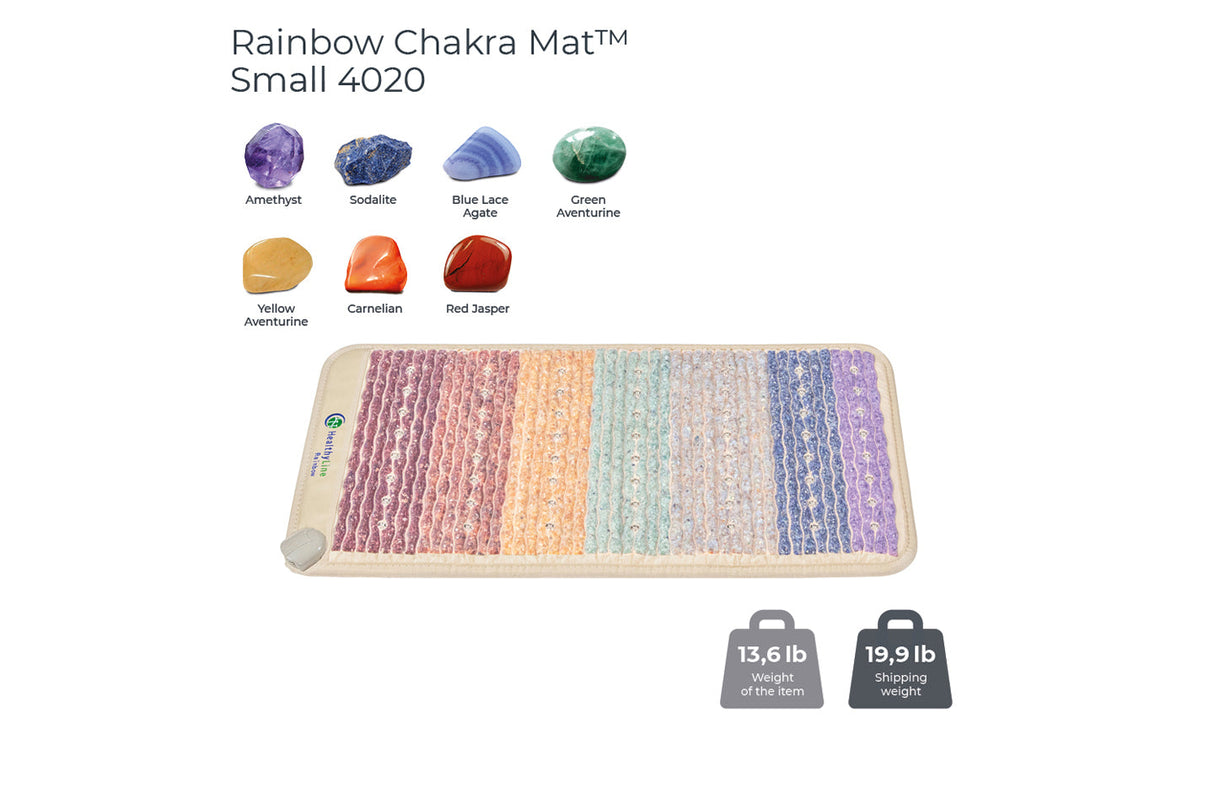 HealthyLine Rainbow Chakra Mat Small 4020 Firm - Photon PEMF Inframat Pro 3rd Edition